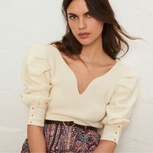 BA&SH Harrison Cream Sweater - Size L / US 8-10